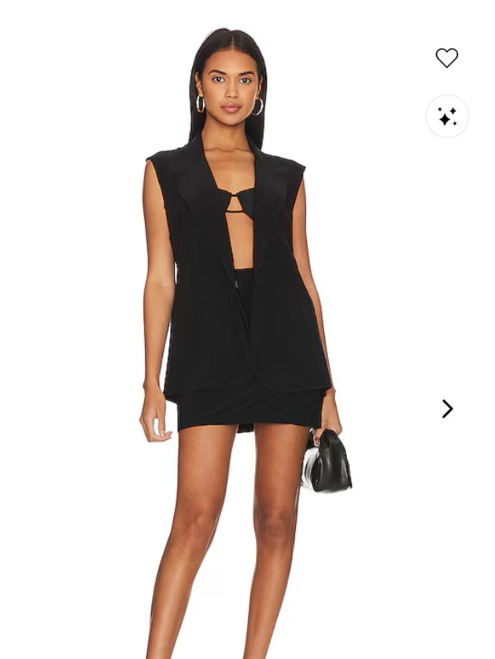 Norma Kamali Side Slit Mini Skirt